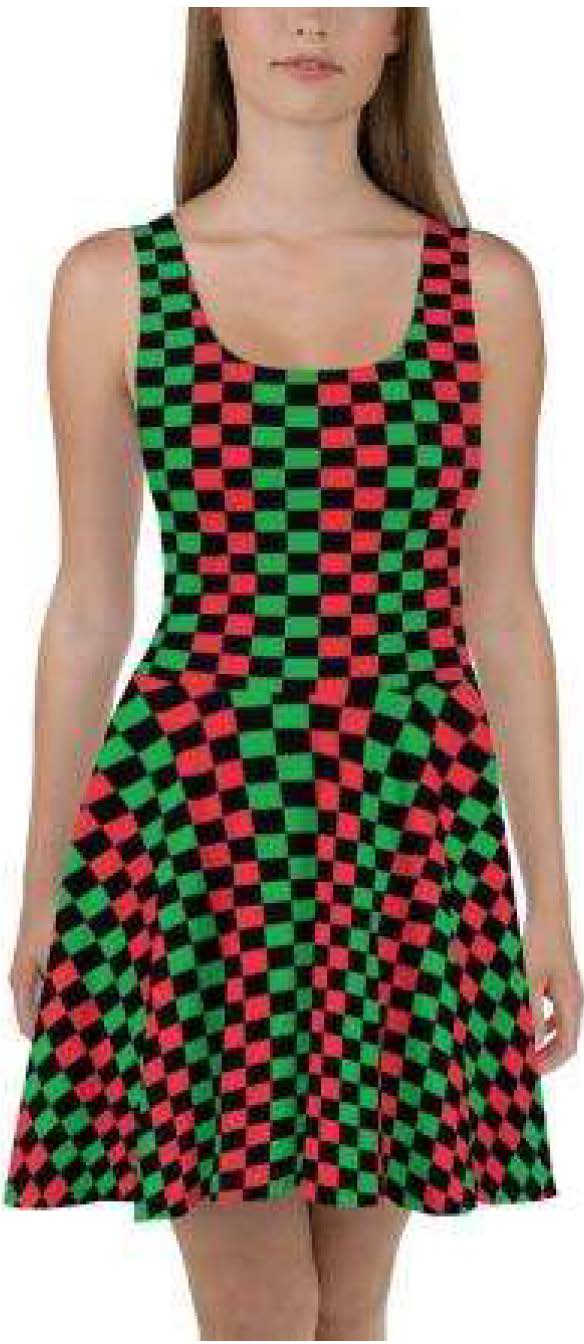 Checkered Skater Dress