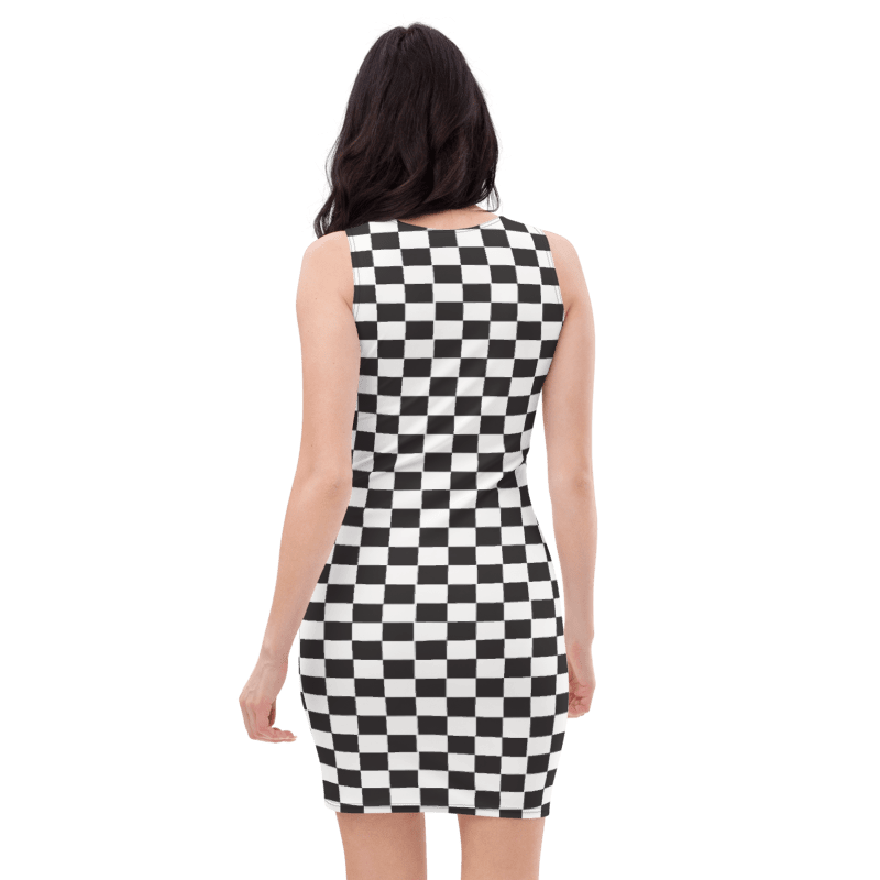 Vanilla Checkered Twist Dress