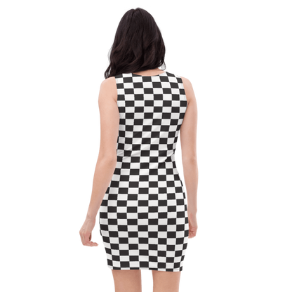 Vanilla Checkered Twist Dress