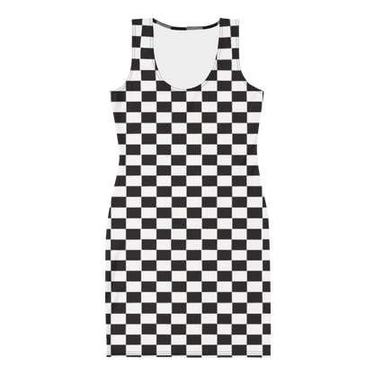 Vanilla Checkered Twist Dress