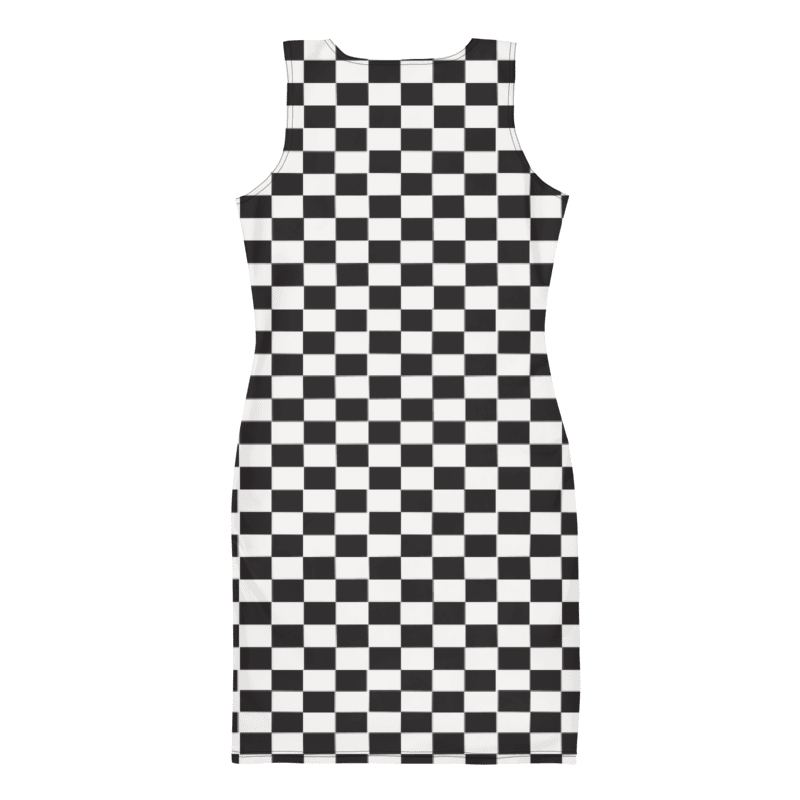 Vanilla Checkered Twist Dress