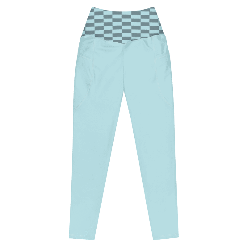 Blueberry Check Twist Leggings - Pockets