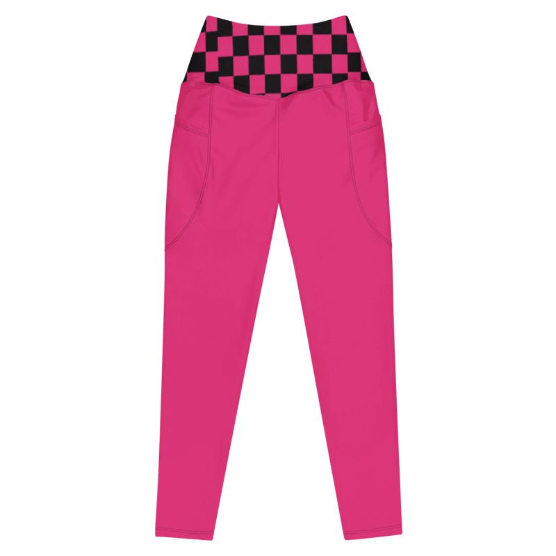 Cherry Cola Checkered Leggings - Pockets