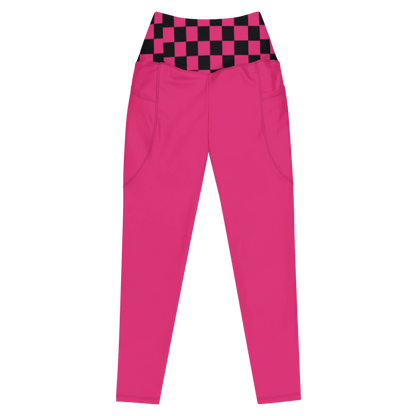 Cherry Cola Checkered Leggings - Pockets