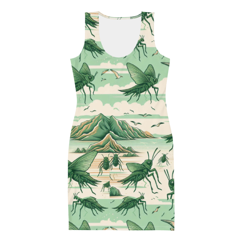 Grasshopper Serenade Dress