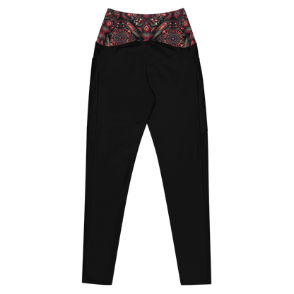 Crimson Curves Leggings - Pockets