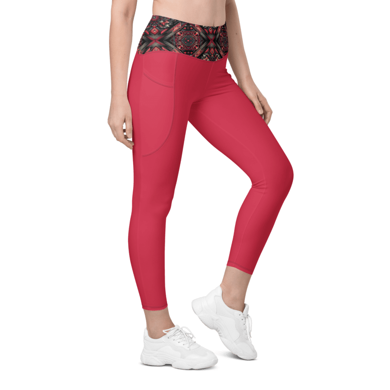 Crimson Curves Leggings - Pockets