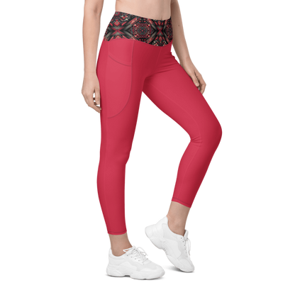 Crimson Curves Leggings - Pockets