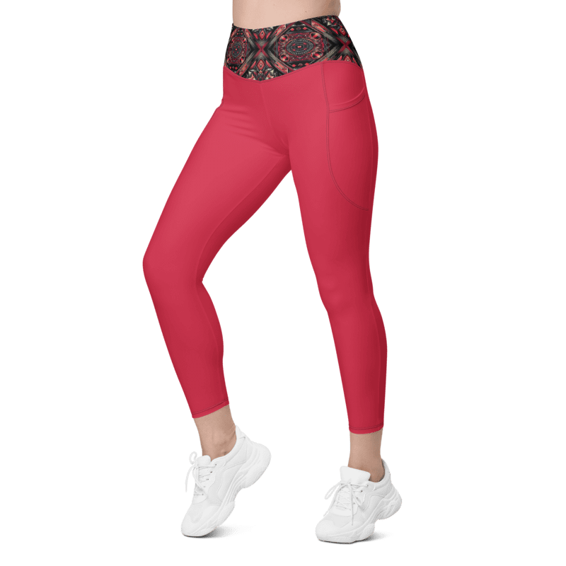 Crimson Curves Leggings - Pockets