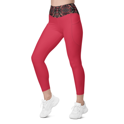 Crimson Curves Leggings - Pockets