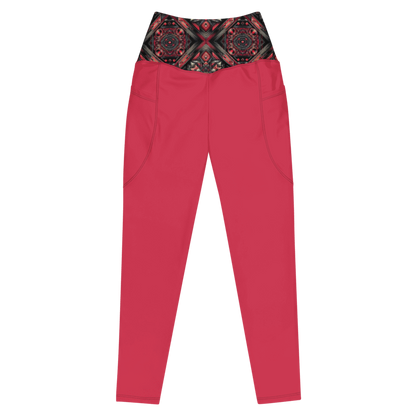 Crimson Curves Leggings - Pockets