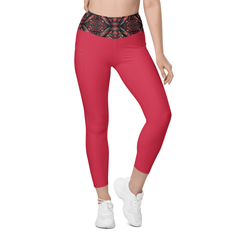 Crimson Curves Leggings - Pockets