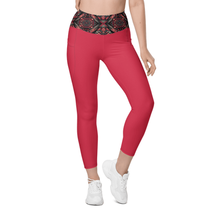 Crimson Curves Leggings - Pockets