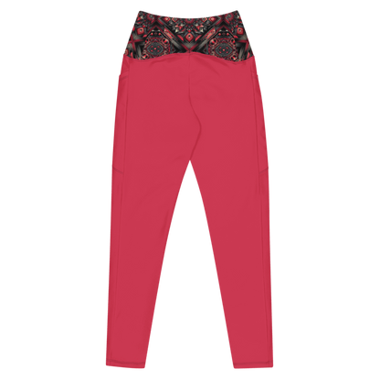 Crimson Curves Leggings - Pockets