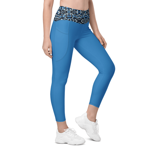 Blue Camo Leggings - Pockets