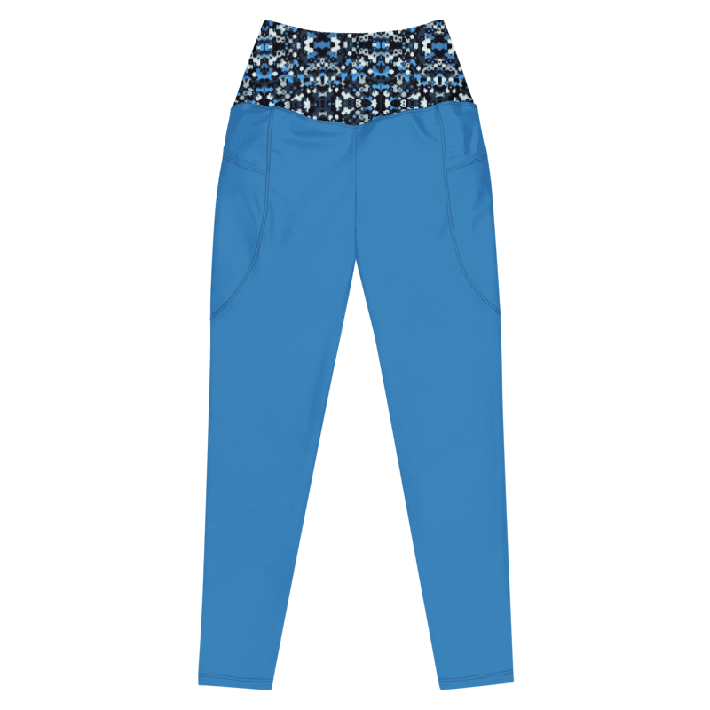 Blue Camo Leggings - Pockets