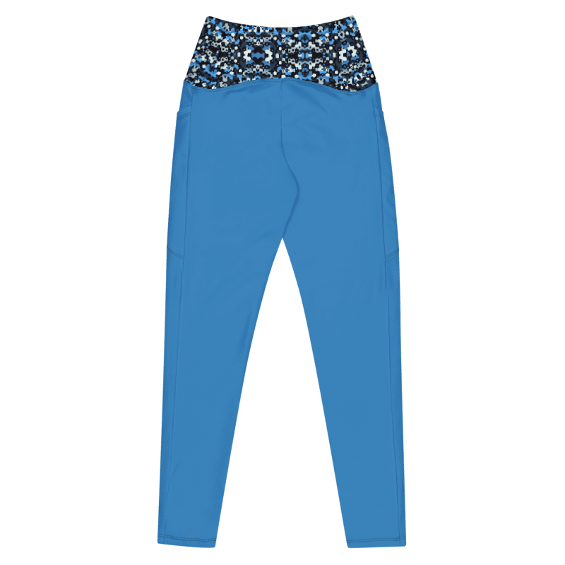 Blue Camo Leggings - Pockets