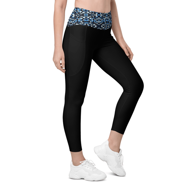 Blue Camo Leggings - Pockets