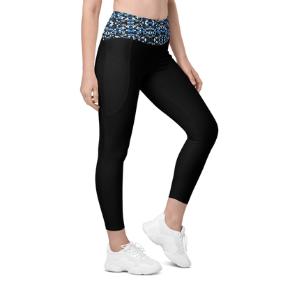 Blue Camo Leggings - Pockets