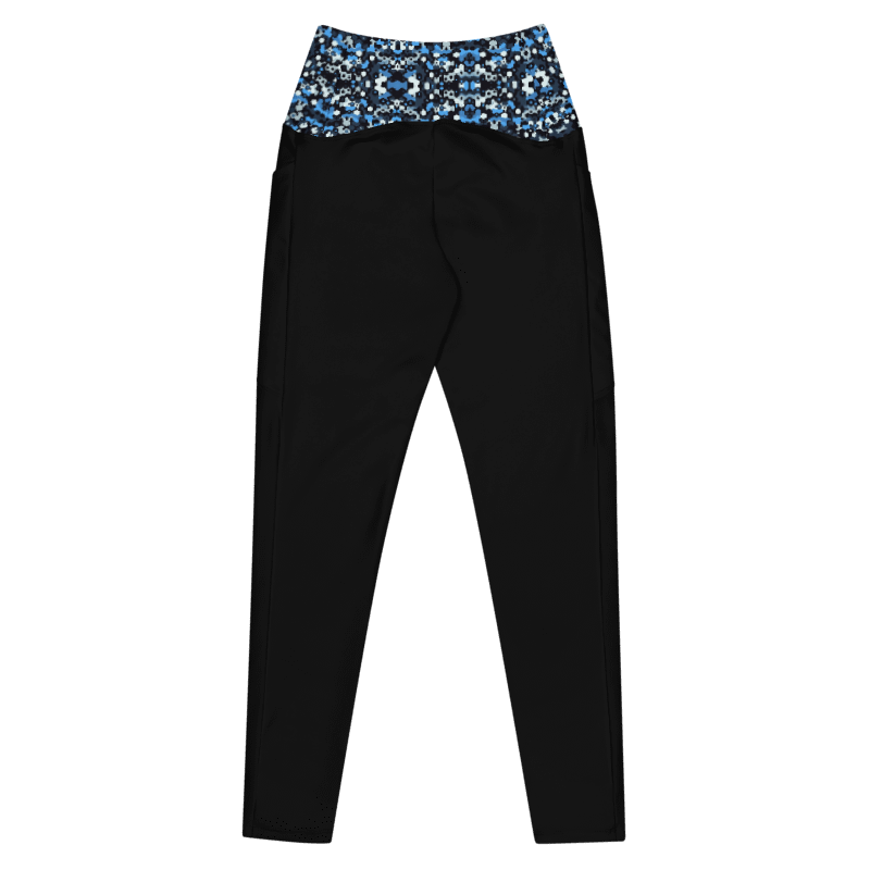 Blue Camo Leggings - Pockets