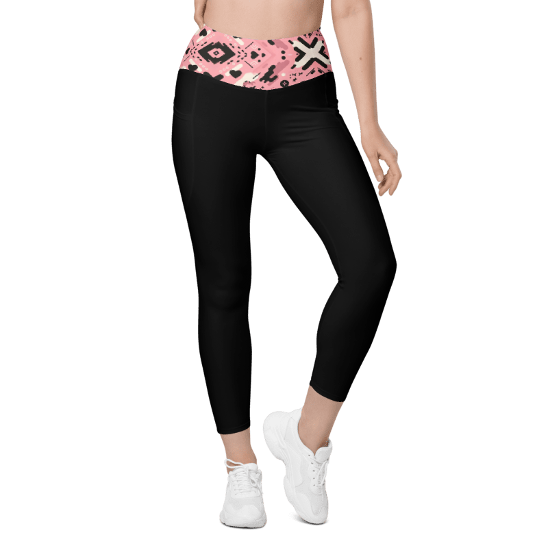 Pink Camo Leggings - Pockets