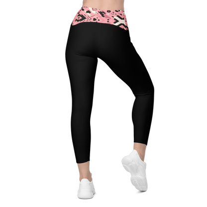 Pink Camo Leggings - Pockets