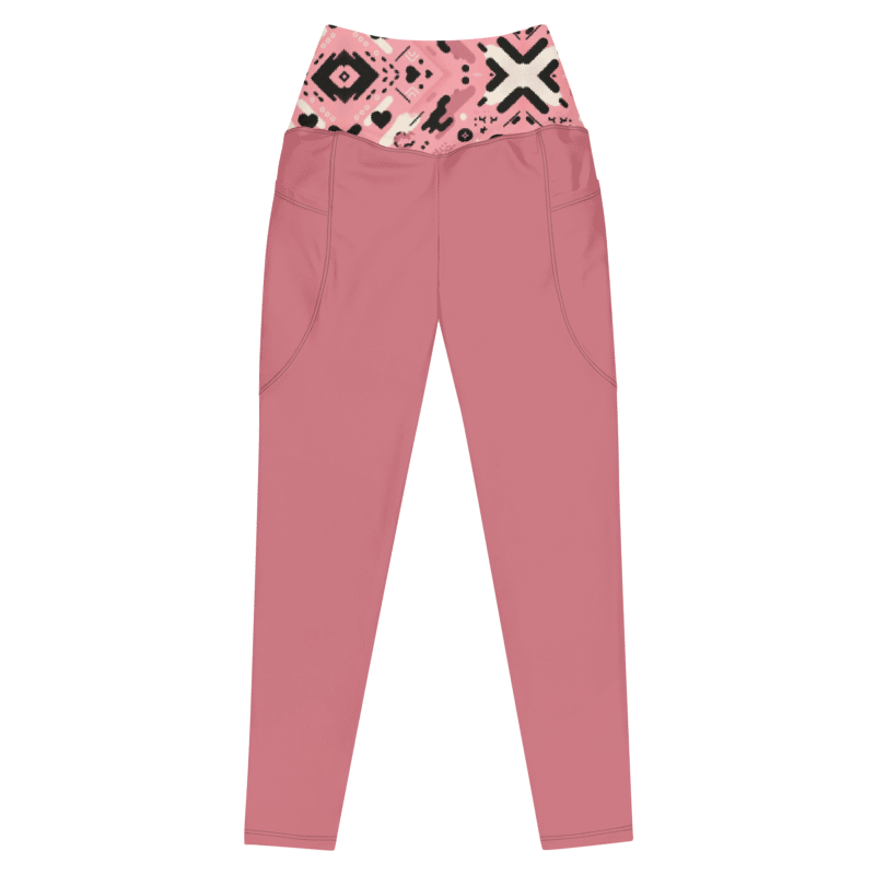 Pink Camo Leggings - Pockets