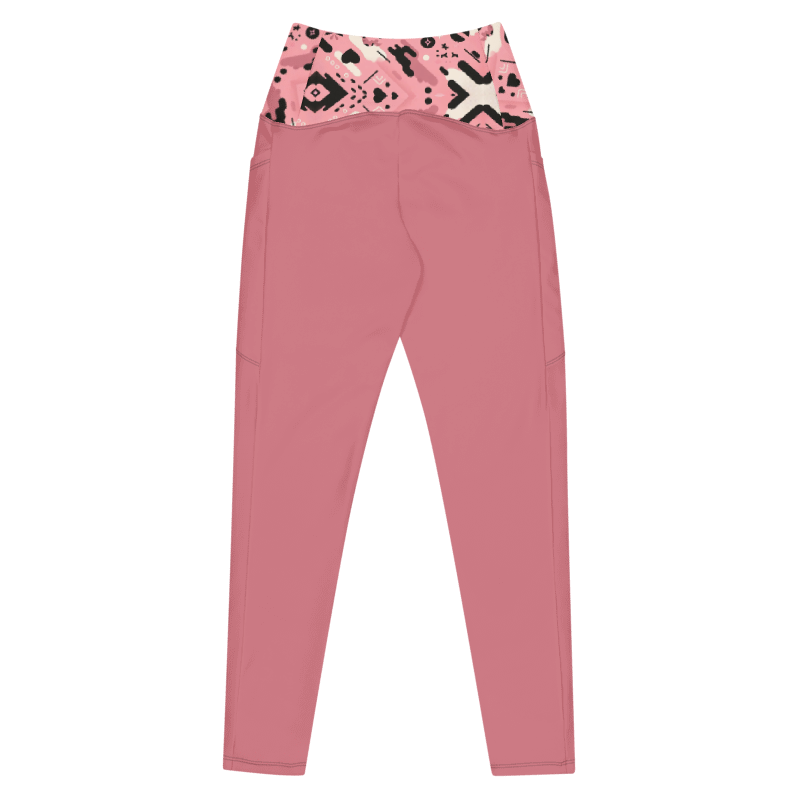 Pink Camo Leggings - Pockets