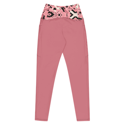 Pink Camo Leggings - Pockets