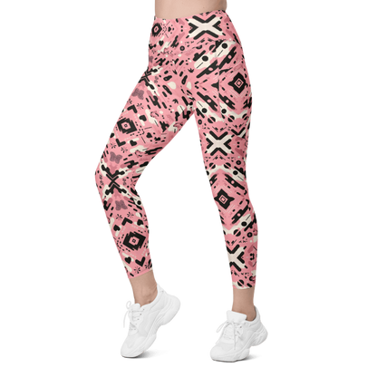 Pink Camo Leggings - Pockets