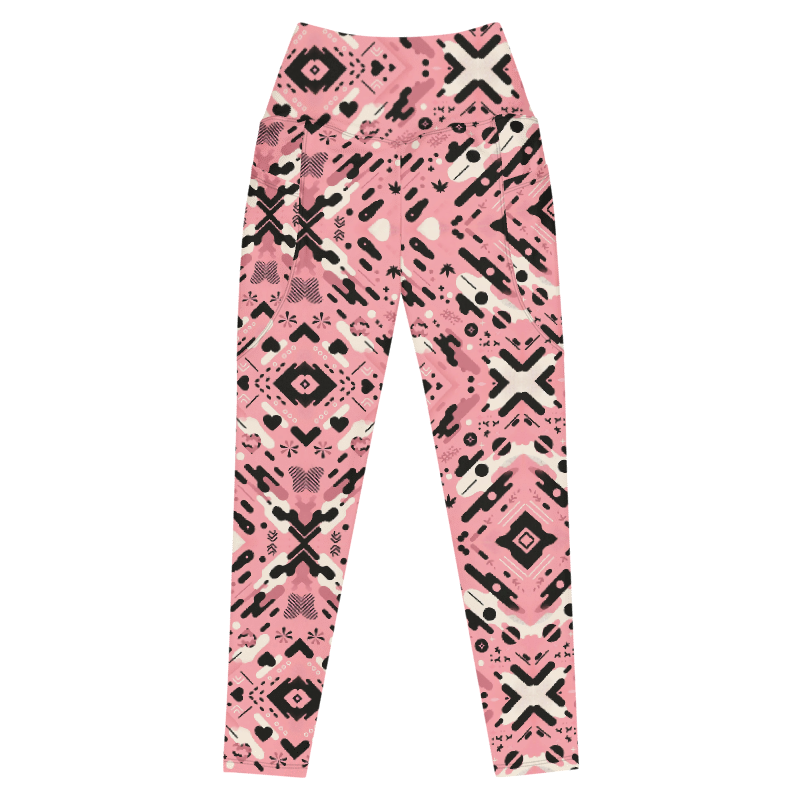 Pink Camo Leggings - Pockets