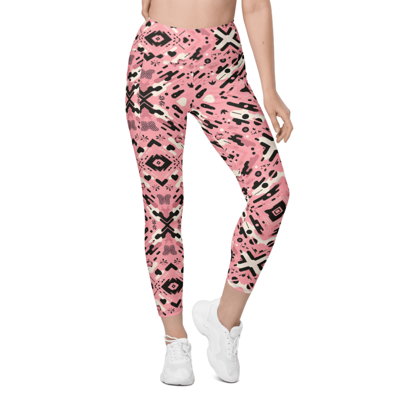 Pink Camo Leggings - Pockets