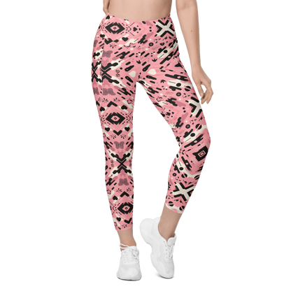 Pink Camo Leggings - Pockets