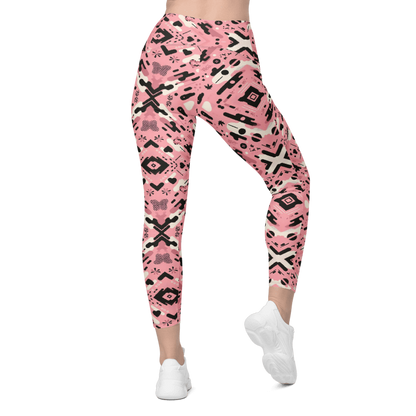 Pink Camo Leggings - Pockets