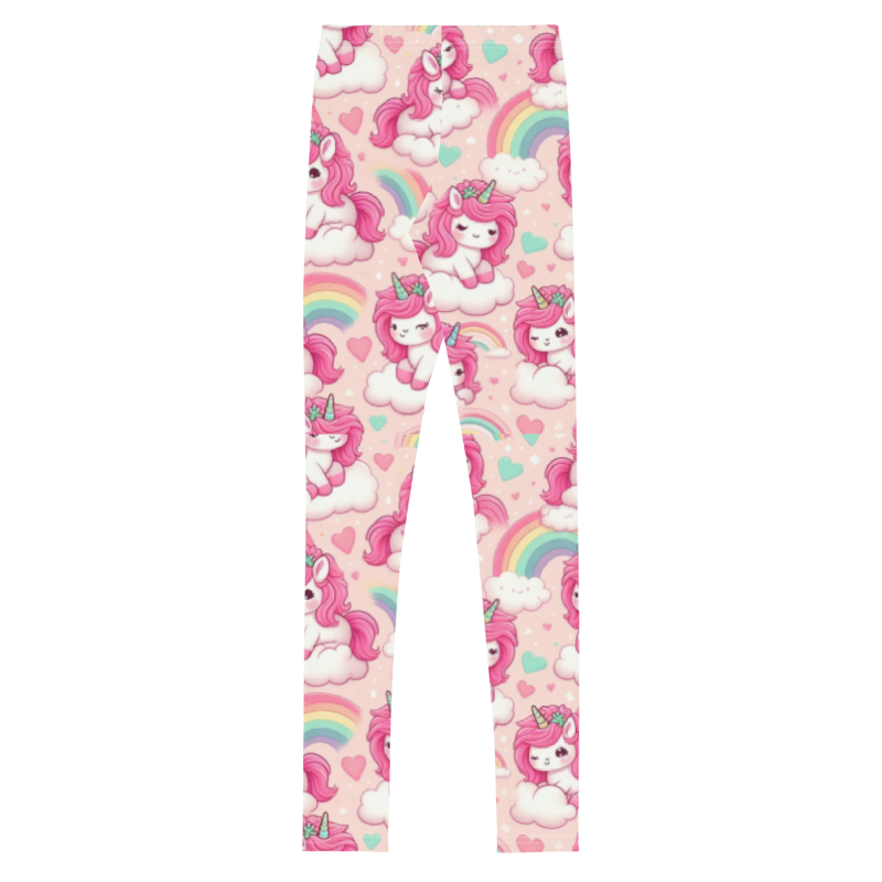 Pink Fluffy Unicorns Leggings - Youth
