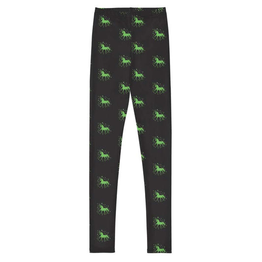 Neon Alien Unicorn Leggings - Youth