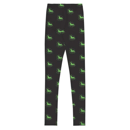 Neon Alien Unicorn Leggings - Youth